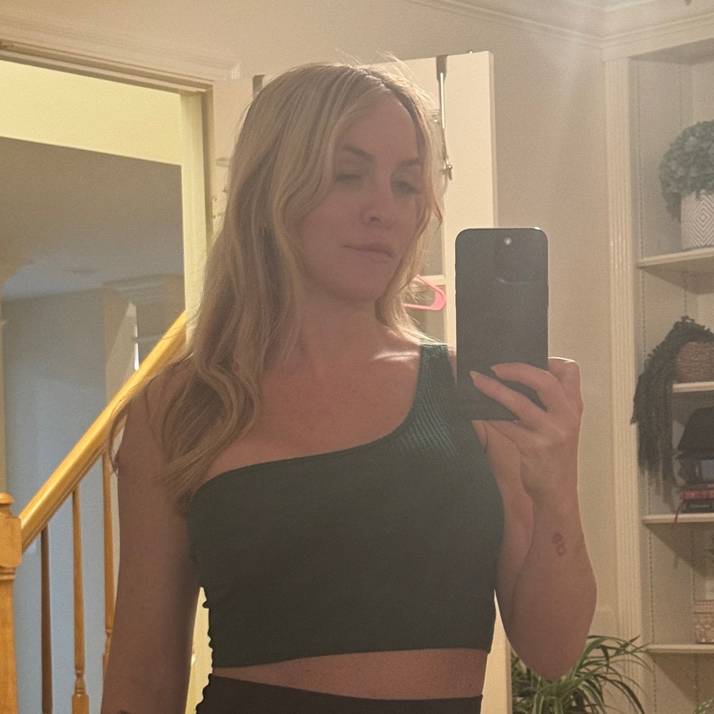 Green One-Shoulder Top